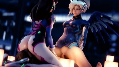 Игры, Мультики 3д, Овервотч, Мультики, D.va, Ангел,